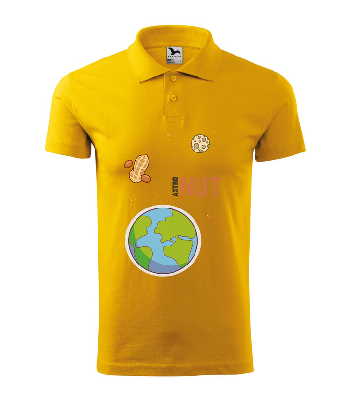 AstroNUT - Galléros férfi póló sárga