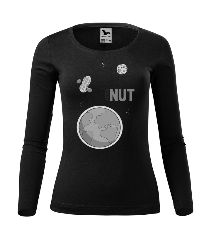 AstroNUT - Hosszú ujjú női póló fekete