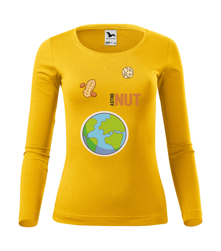 AstroNUT - Hosszú ujjú női póló sárga