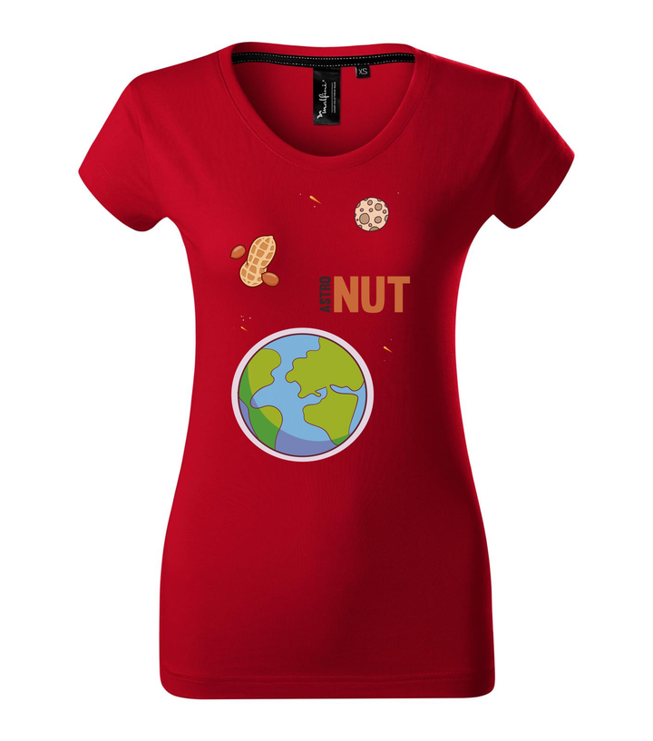 AstroNUT - Prémium női póló F1 piros