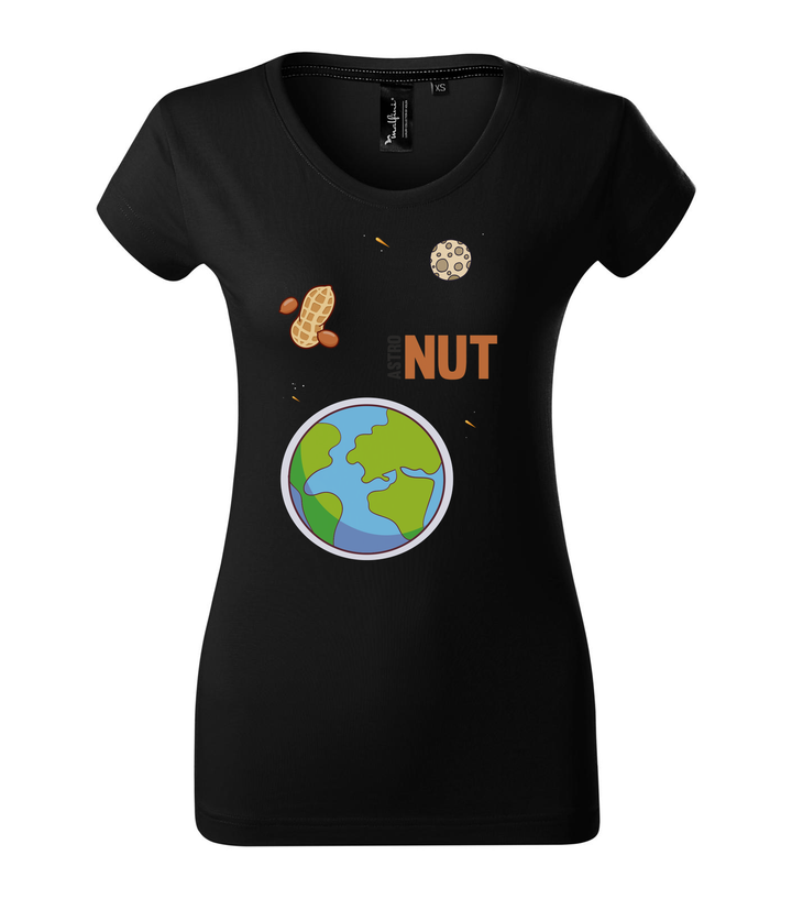 AstroNUT - Prémium női póló fekete