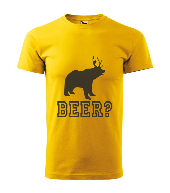 Beer, Deer, Bear? - Férfi póló sárga