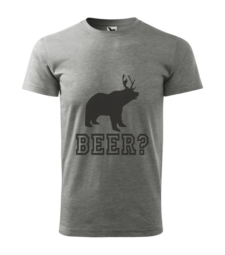 Beer, Deer, Bear? - Férfi póló sötétszürke