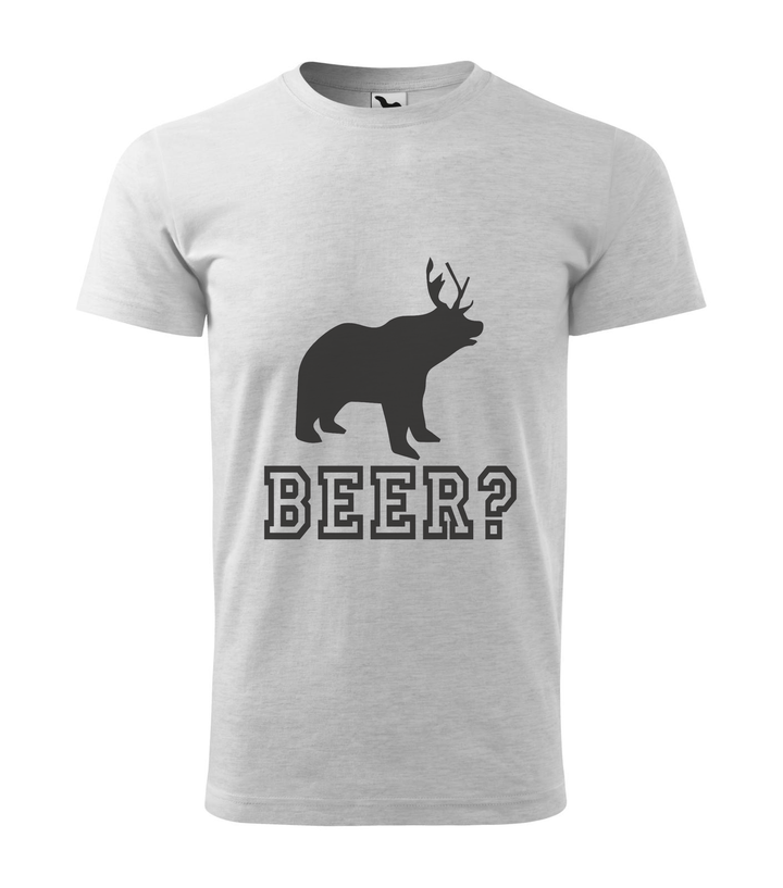 Beer, Deer, Bear? - Férfi póló világosszürke