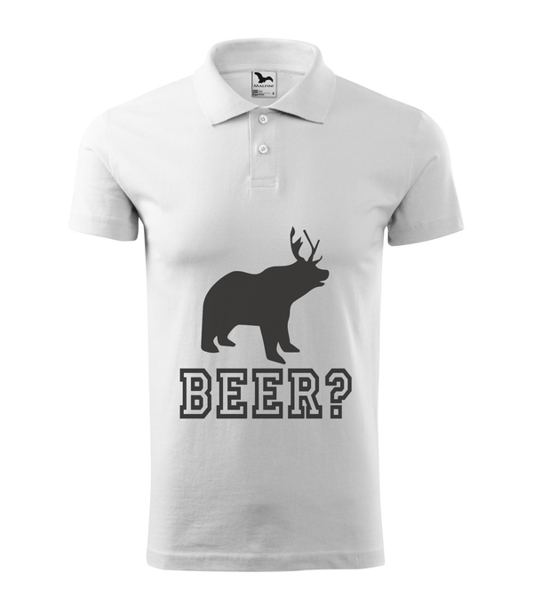 Beer, Deer, Bear? - Galléros férfi póló fehér