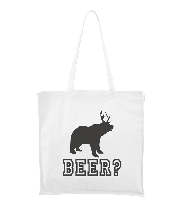 Beer, Deer, Bear? - Vászontáska (43 x 43 cm) fehér