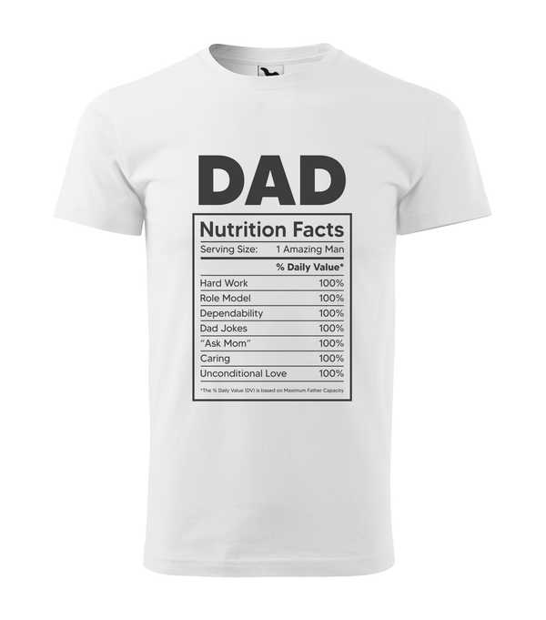 Dad nutrition facts - Férfi póló fehér