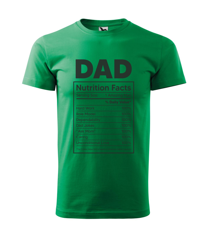 Dad nutrition facts - Férfi póló fűzöld