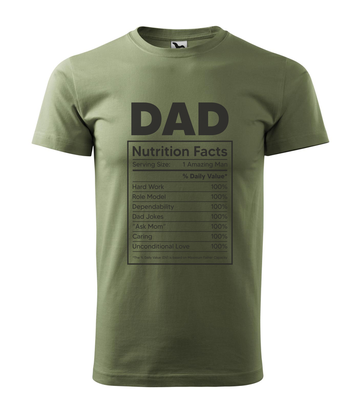 Dad nutrition facts - Férfi póló khaki