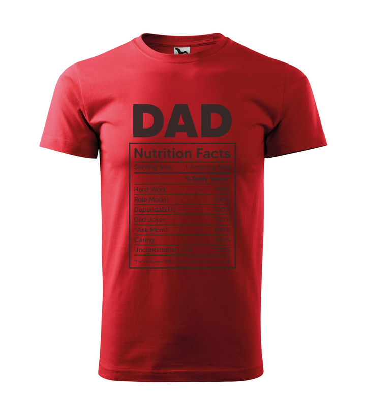 Dad nutrition facts - Férfi póló piros