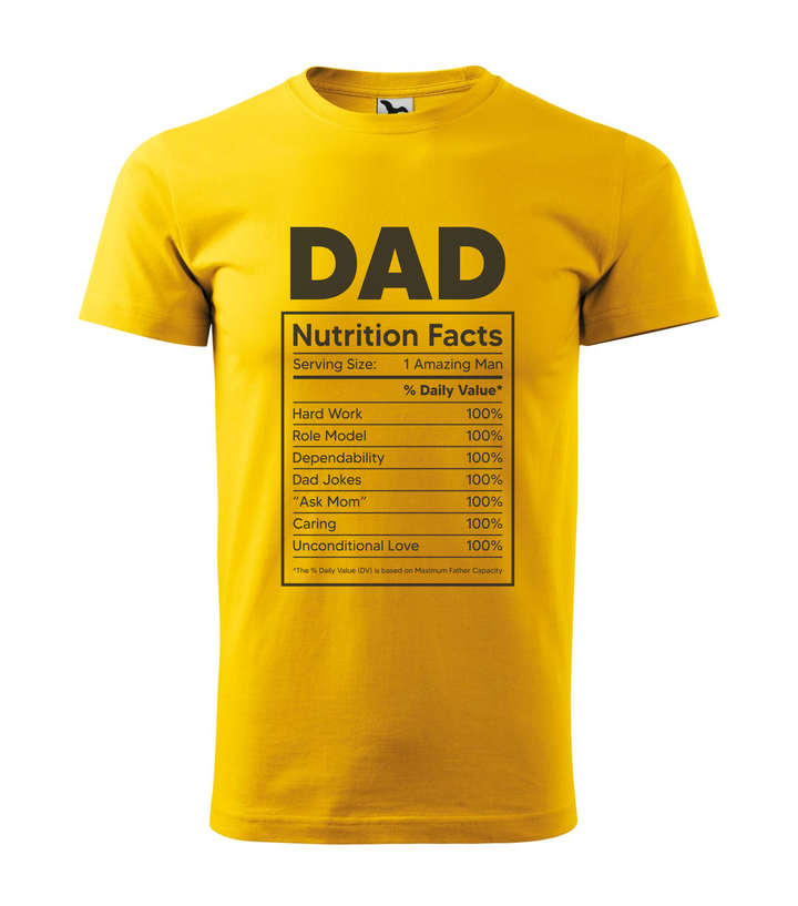 Dad nutrition facts - Férfi póló sárga