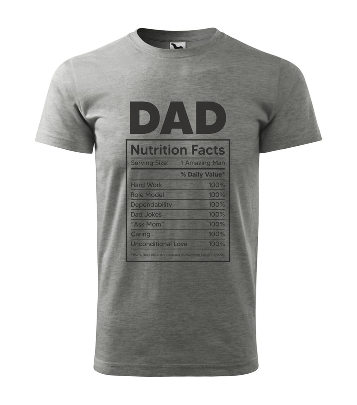 Dad nutrition facts - Férfi póló sötétszürke