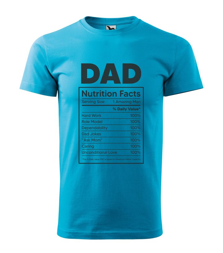 Dad nutrition facts - Férfi póló türkiz