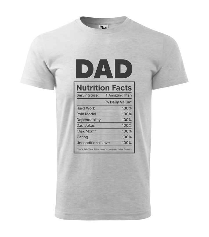 Dad nutrition facts - Férfi póló világosszürke