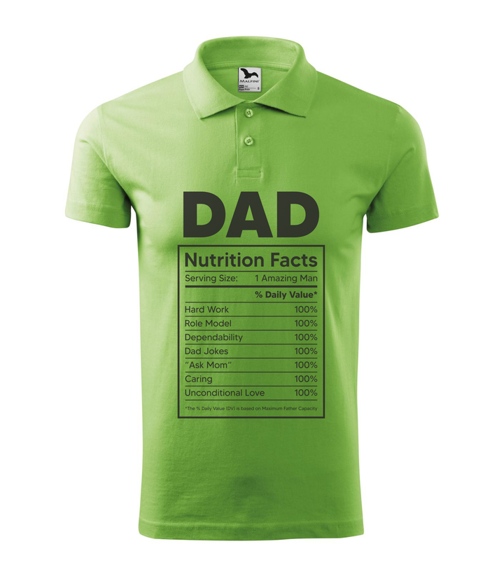 Dad nutrition facts - Galléros férfi póló borsózöld