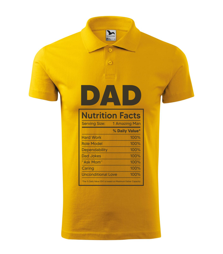 Dad nutrition facts - Galléros férfi póló sárga