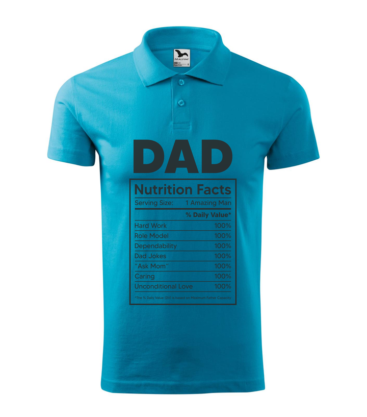 Dad nutrition facts - Galléros férfi póló türkiz