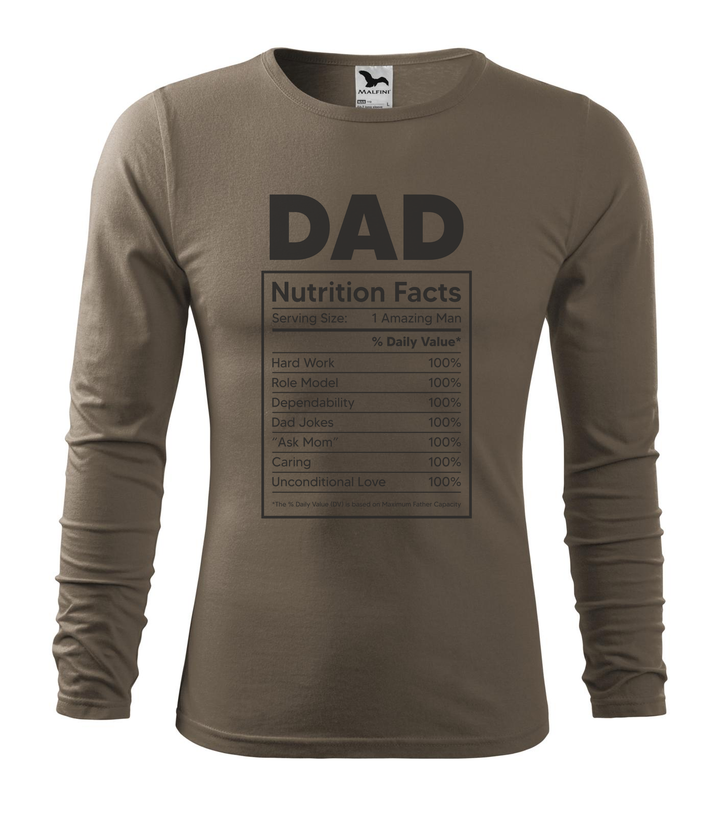 Dad nutrition facts - Hosszú ujjú férfi póló army