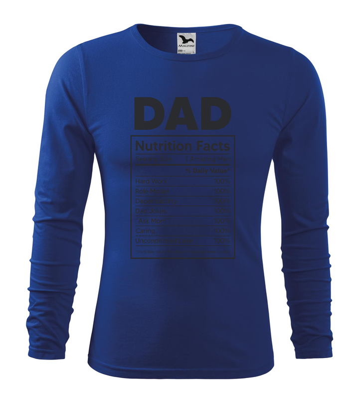 Dad nutrition facts - Hosszú ujjú férfi póló királykék