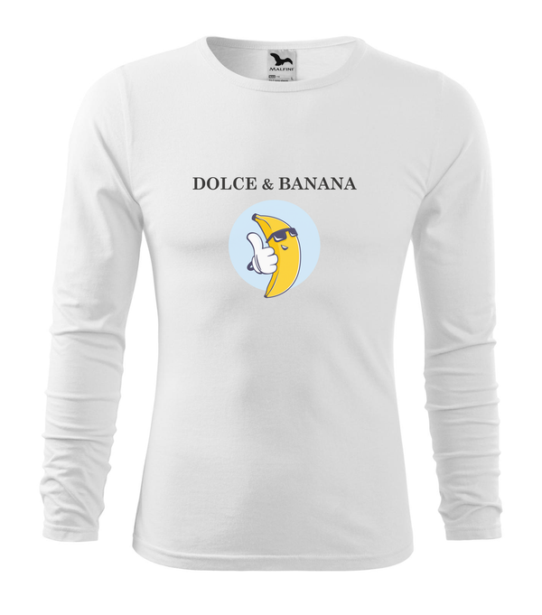 Dolce & Banana - Hosszú ujjú férfi póló fehér