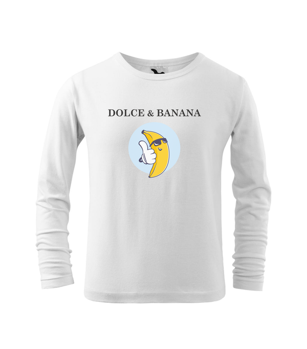 Dolce & Banana - Hosszú ujjú gyerek póló fehér