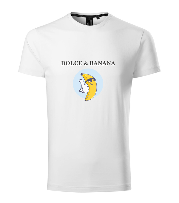 Dolce & Banana - Prémium férfi póló fehér