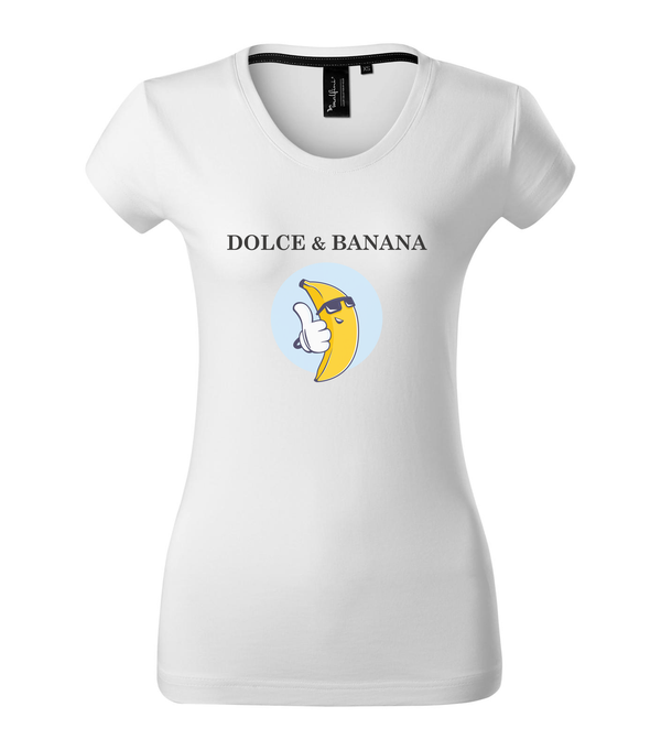 Dolce & Banana - Prémium női póló fehér