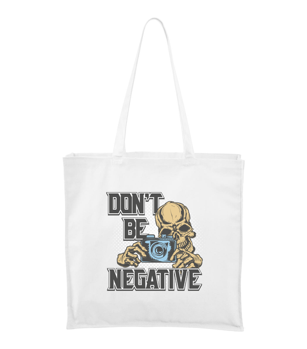 Don't be negative (color) - Vászontáska (43 x 43 cm) fehér