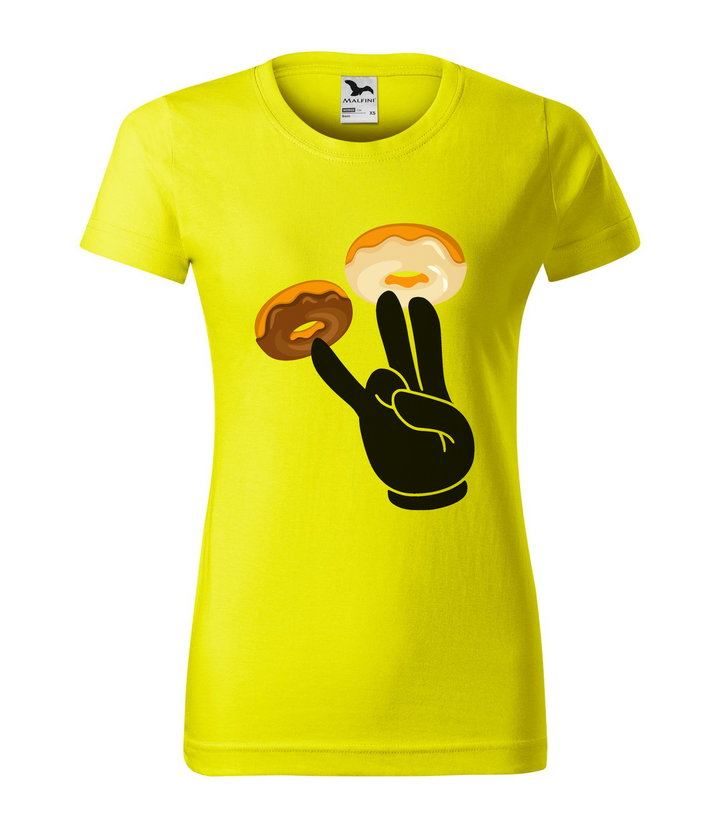 Fánkok és ujjak - Női póló citrom