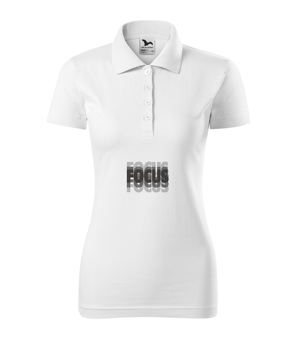 Focus - Galléros női póló fehér