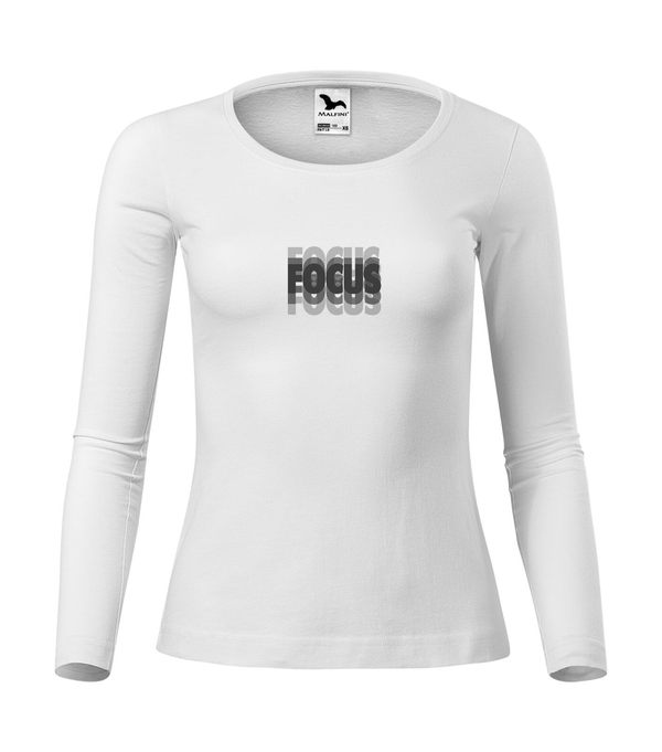 Focus - Hosszú ujjú női póló fehér