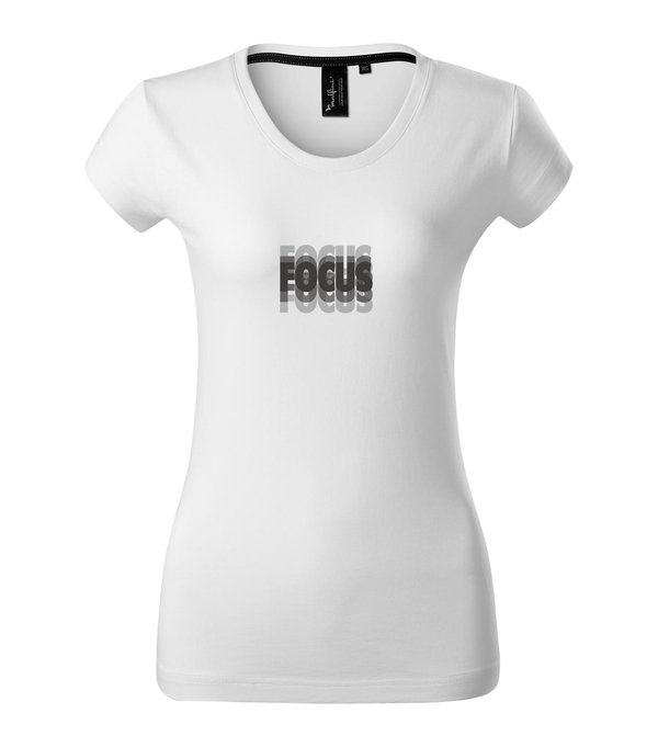 Focus - Prémium női póló fehér