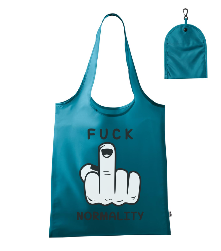 Fuck normality - Bevásárló táska sötét türkiz