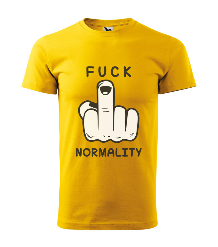 Fuck normality - Férfi póló sárga