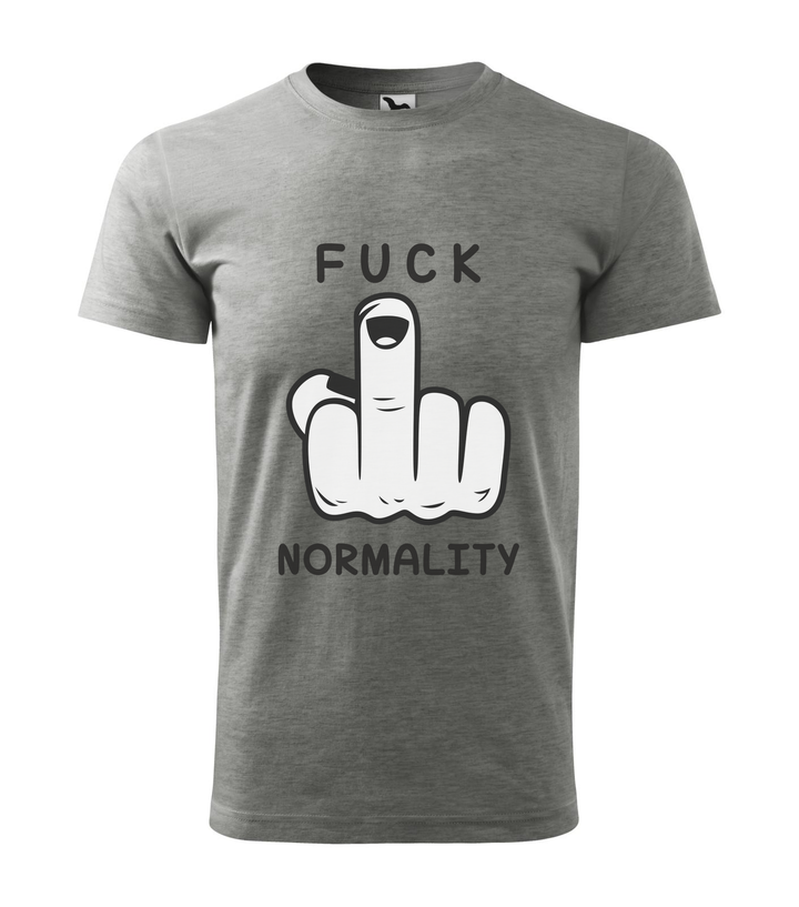 Fuck normality - Férfi póló sötétszürke