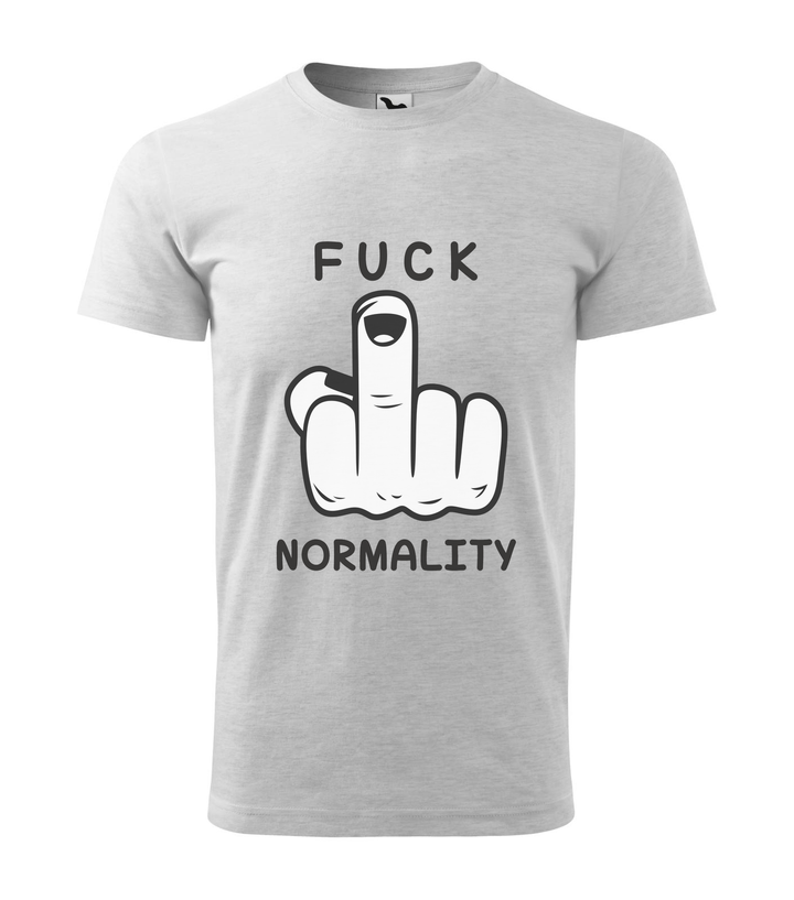 Fuck normality - Férfi póló világosszürke