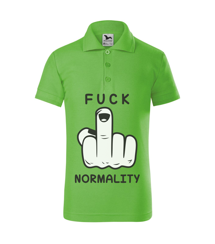 Fuck normality - Galléros gyerek póló almazöld