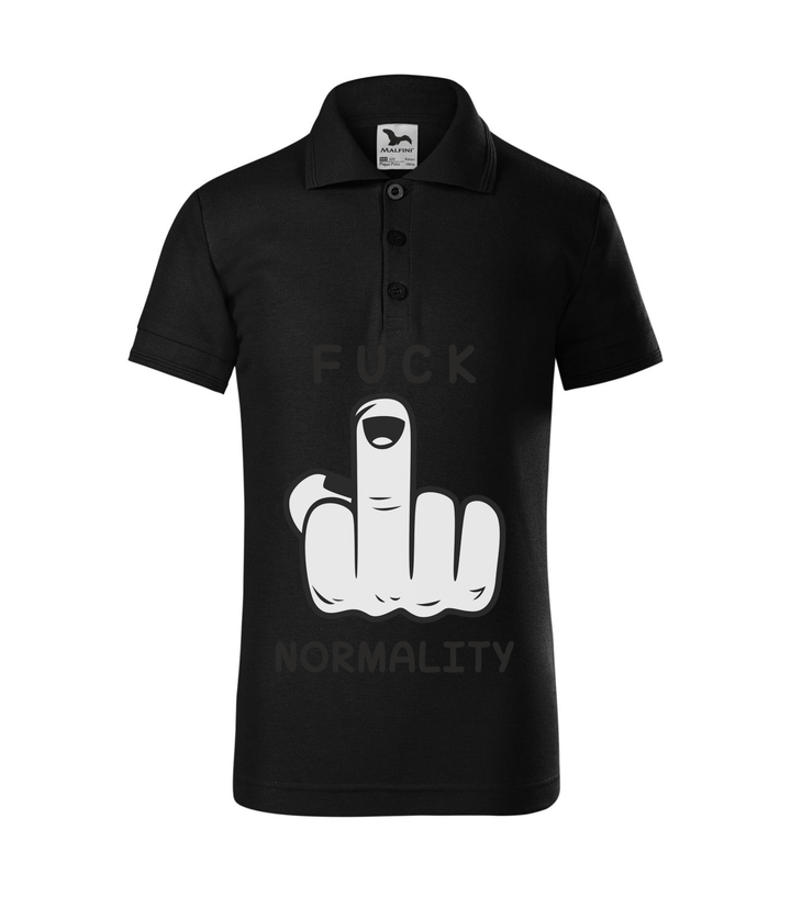 Fuck normality - Galléros gyerek póló fekete