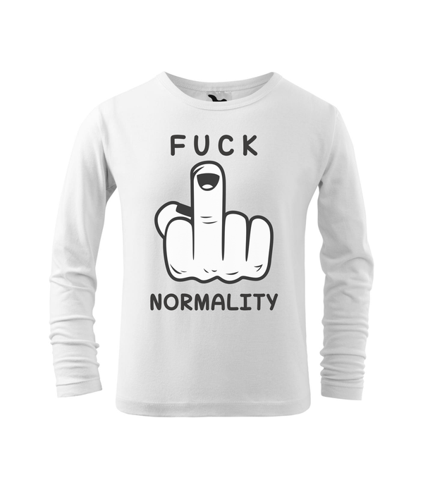 Fuck normality - Hosszú ujjú gyerek póló fehér