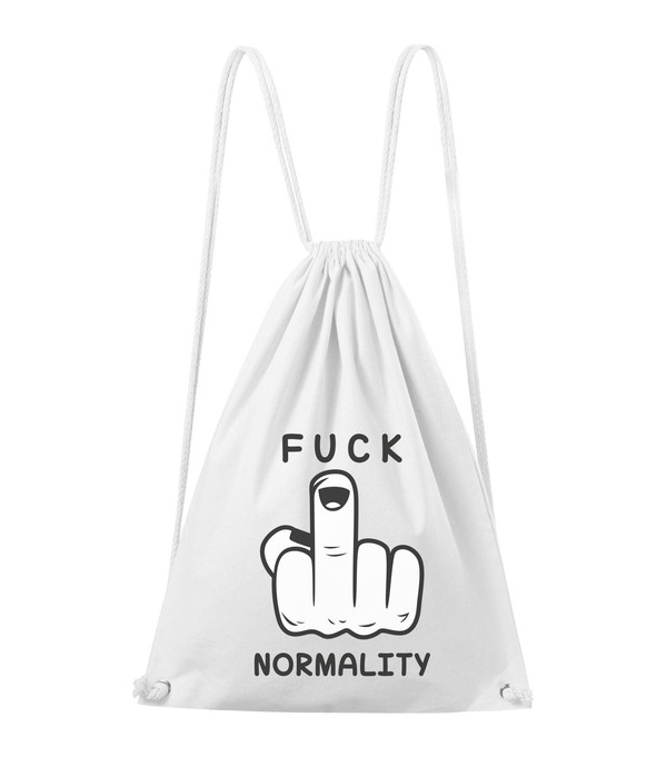 Fuck normality - Pamut hátizsák fehér