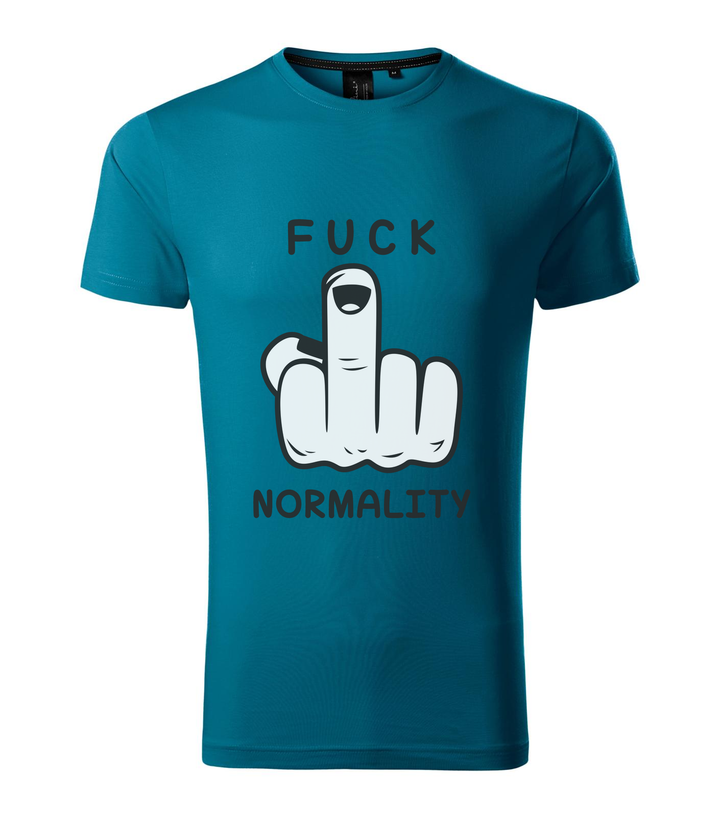 Fuck normality - Prémium férfi póló petrol kék