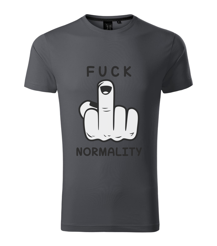 Fuck normality - Prémium férfi póló világos anthracite