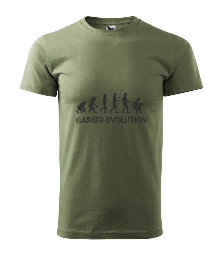 Gamer evolution - Férfi póló khaki