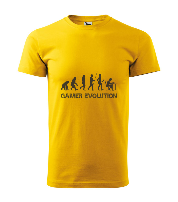 Gamer evolution - Férfi póló sárga