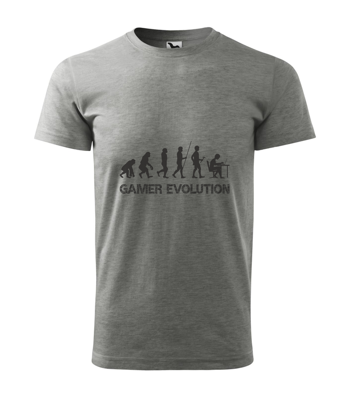 Gamer evolution - Férfi póló sötétszürke