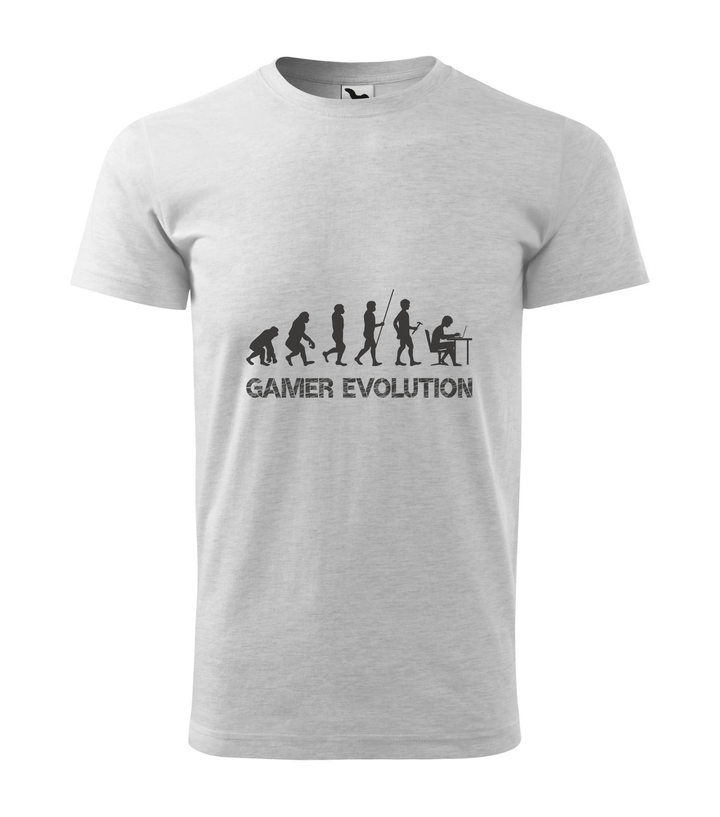 Gamer evolution - Férfi póló világosszürke