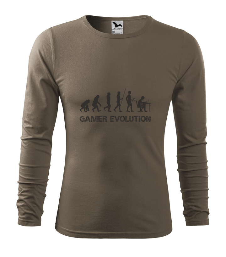 Gamer evolution - Hosszú ujjú férfi póló army