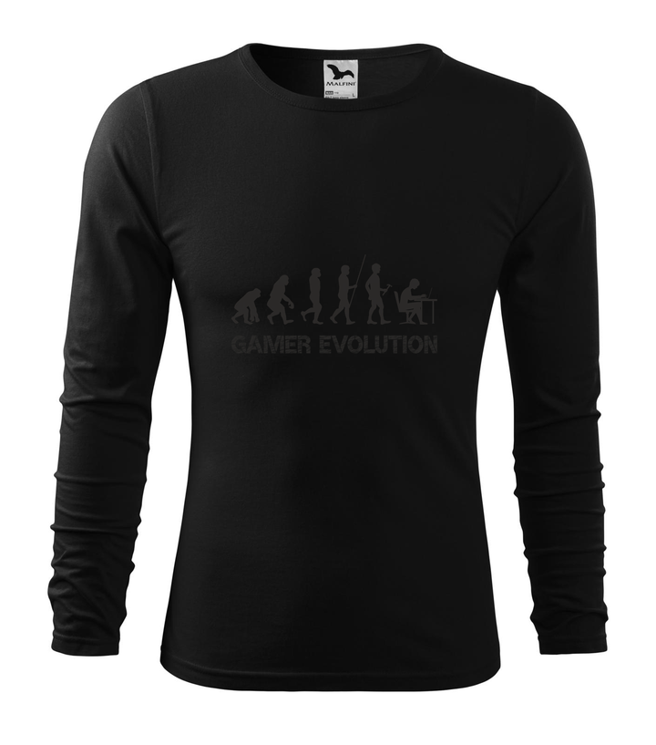 Gamer evolution - Hosszú ujjú férfi póló fekete