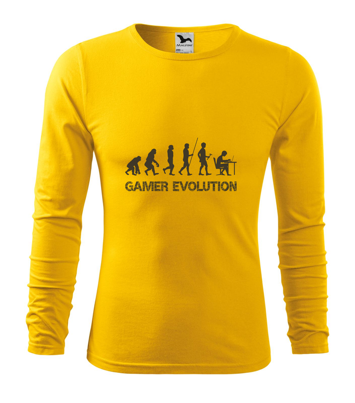 Gamer evolution - Hosszú ujjú férfi póló sárga