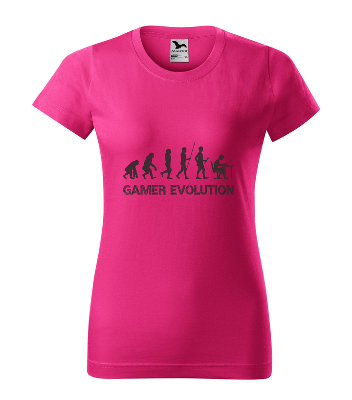 Gamer evolution - Női póló bíborszín